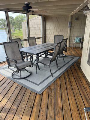 Finished stained deck