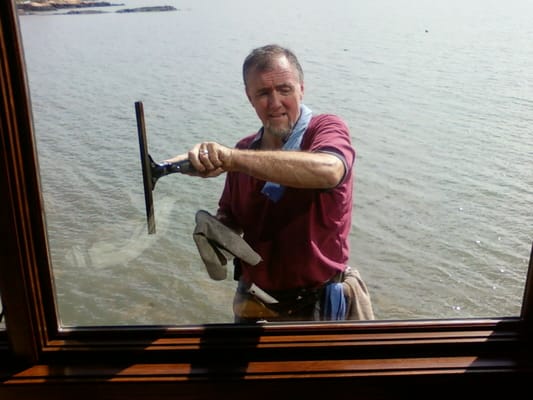 Nothing like summer window cleaning on the Sound!