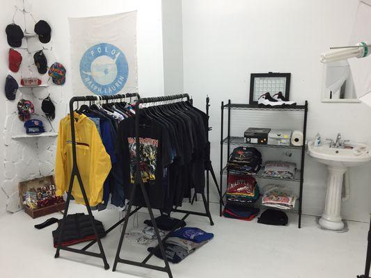 "VINTAGE TAKEOVER" pop up shop.  Vintage clothing/ sneaker cleaning station.