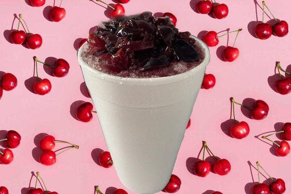 Our seasonal Cherry snow cone!