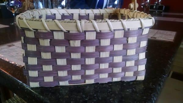 Handmade basket by local artist.