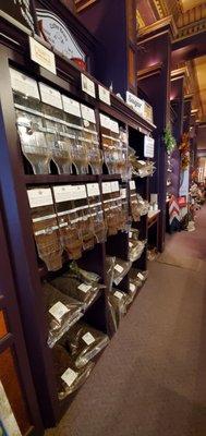 A vast selection of gourmet flavored coffee beans, ground or whole bean!