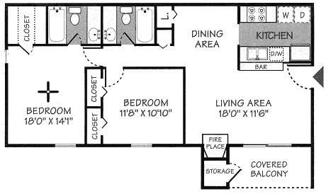 2 bd. 2 bath