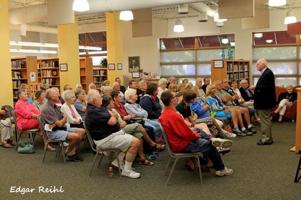 An evening storytelling program at the White Pigeon Township Library