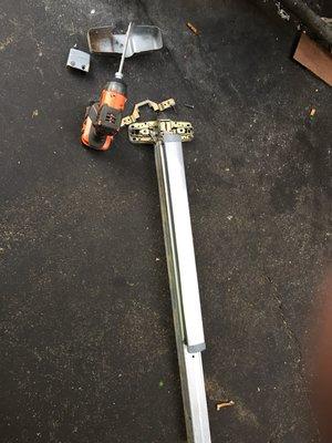 Emergency exit push bar repair