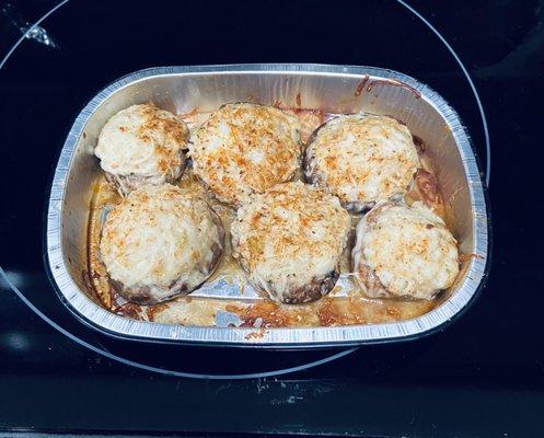 Baby Portobello Mushrooms stuffed with crabmeat in the Meat Dept-Prepped Foods is a must try. Delicious!