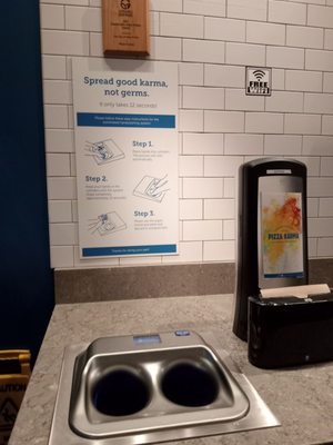 Hand sanitizer station