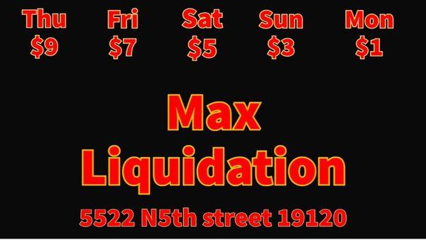 Max Liquidation Store