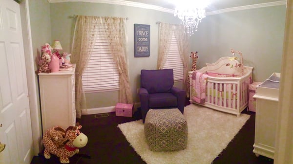 Installed the floors in the nursery and painted