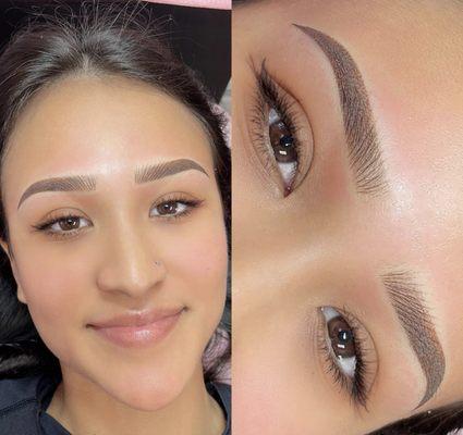 Combo brows 
Last 1 up to 3 years 
Depending on type of skin 
And life style 
$350