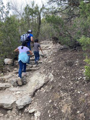 Rocky climb on the trail, not too challenging just a lot of fun.