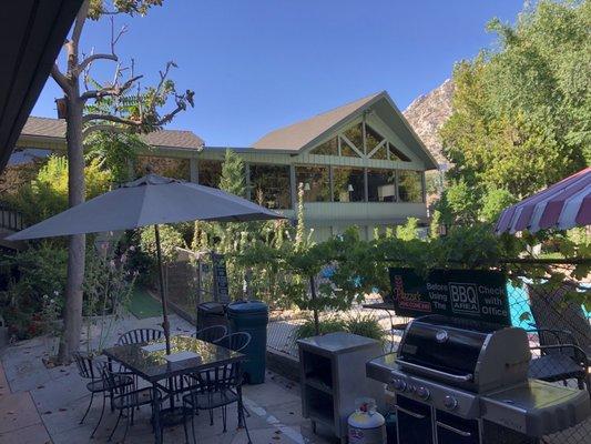 Garden and patio area