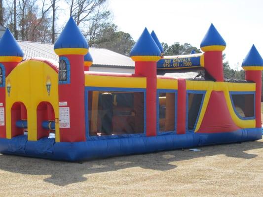 30' Obstacle Course w/slides.  Churches and schools love it.  Visit our website at wwwrentrsi..com to view our party rentals.