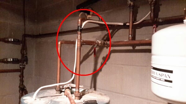 Recommend service conductor to water heater be encased in conduit or armored cable.