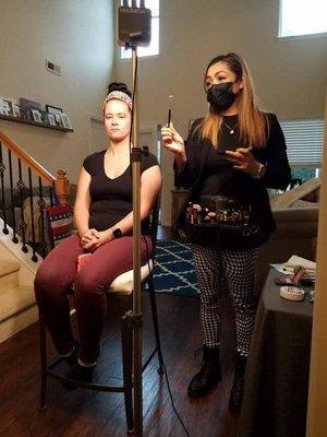 Makeup class with my model for a natural makeup look. 
We offer personal makeup classes in the comfort of your own home.