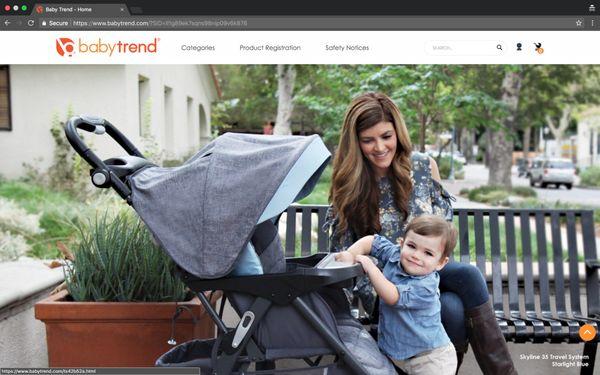 Website for established company called Baby Trend. Made on Magento software.  www.babytrend.com