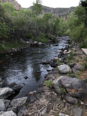 Beaver river in campground