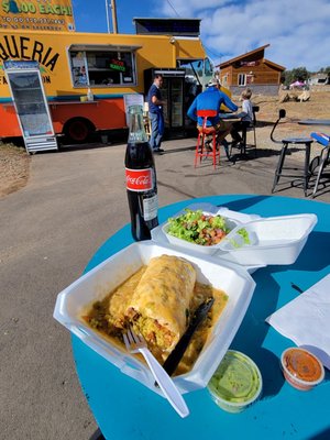 Smothered lunch burrito - incredible!