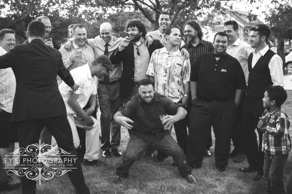 Anacortes, WA - Wedding reception (Guys being guys)