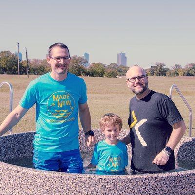 Baptism at Hope Church in Fort Worth, Texas