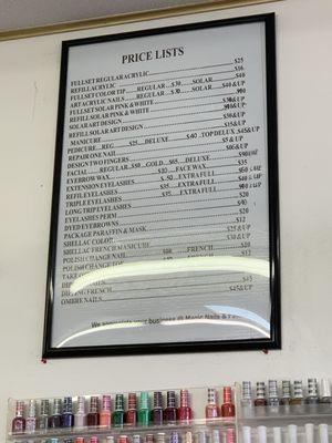 Price List