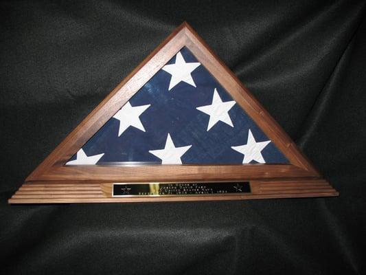 Flag Holder & Engraved plate