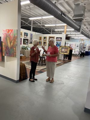 Artist in her studio