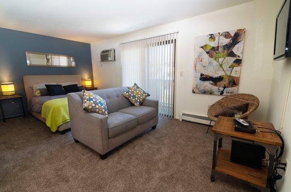 Spacious studio apartments at Eastland Apartments in Kentwood, MI