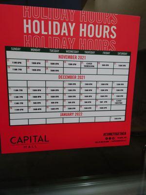 Note dem holiday hours