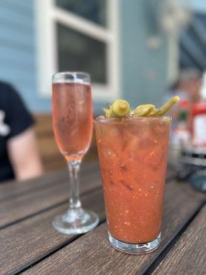 Bloody Mary and Hibiscus Mimosa