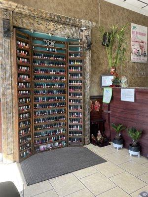 Entrance and polish selection