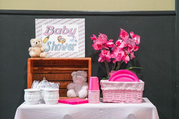 Baby showers and Bridal showers at our location