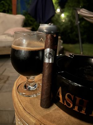 House cigar enjoying at home