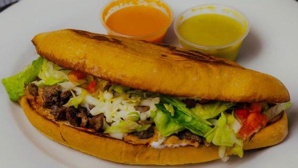 delicious torta includes salsa and limes.