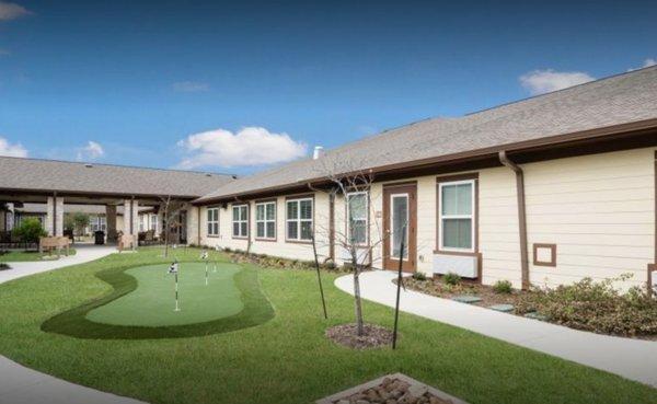 Golf anyone? We have a professional putting green in one of our 3 community courtyards.