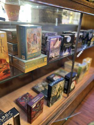 Tarot and Oracle decks - they include samples so you can flip through each card!