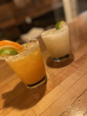 El Jefe Margarita and the special Spicy Mango Margarita.