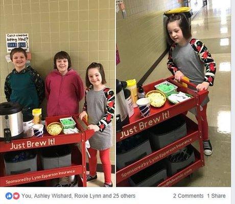 Coffee Cart donation for students to learn skills