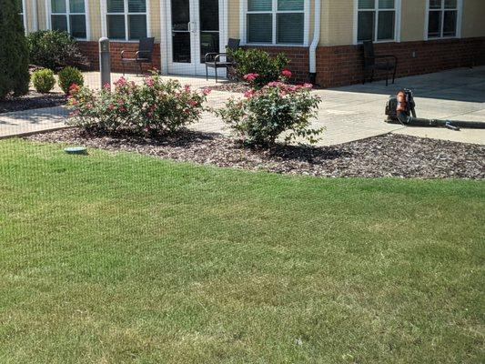 Courtyard outside the rehab facility