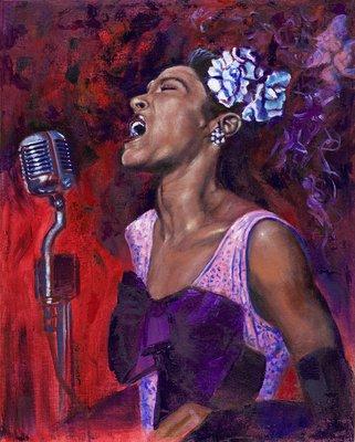 Billie Holiday - Legend Series by Jennifer Ali. Oil on Canvas