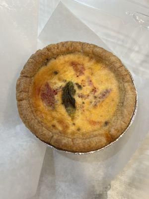 savory jersey tomato & corn quiche