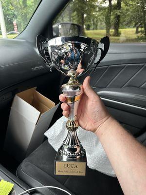 Trophy for friend who lost their job