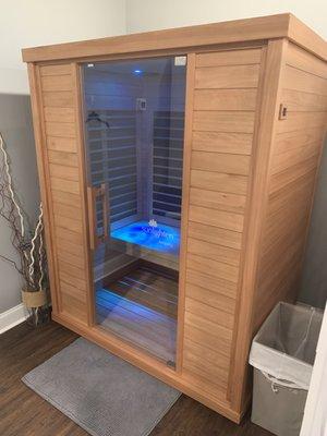 Infrared Sauna with Chromotherapy & Acoustic Resonance Therapy.