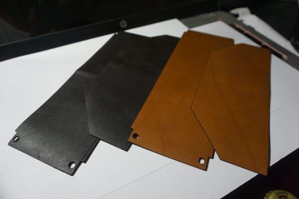 beautiful leather samples Jason cut for me