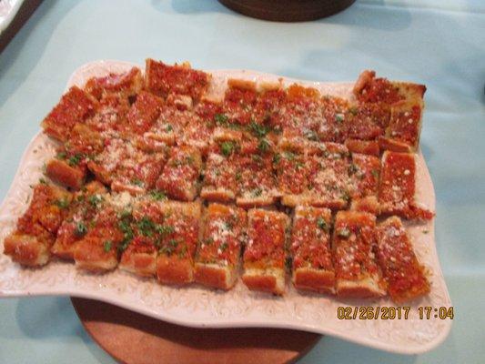 Lynn's special bruschetta is fresh and delicious! Made with high quality olive oil and the best bread in the Peninsula!