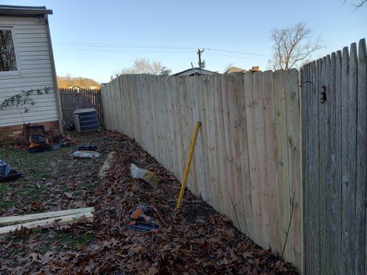 Fence replacement 2 of 2