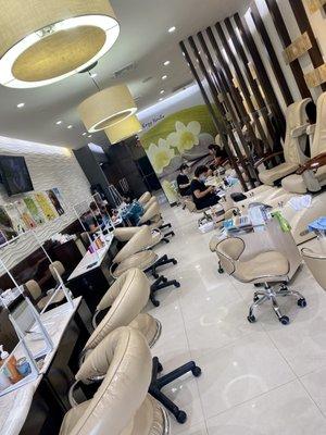 Nail and pedicure stations