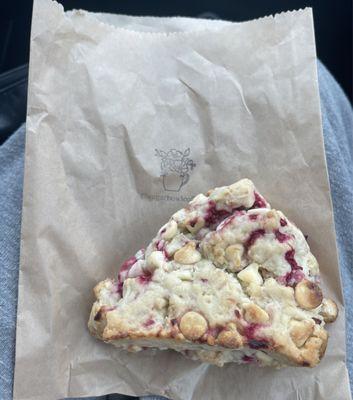 White Chocolate Raspberry Scone