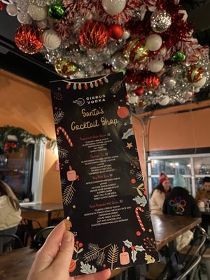 Santa's Cocktail Shop 2022 Menu