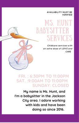 Ms Hunt Babysitter Service